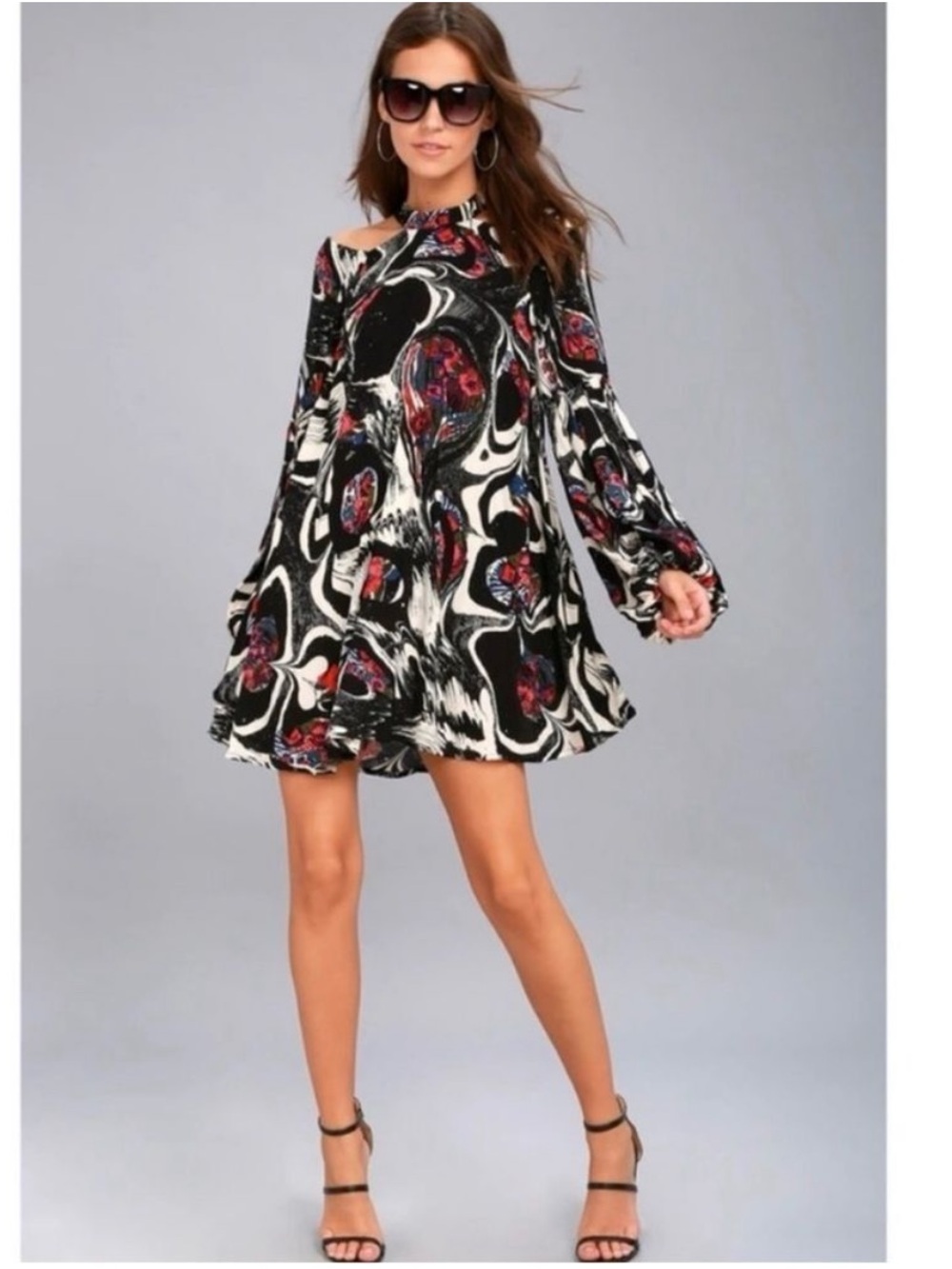 Free People Drift Away Cold Shoulder Dress-Medium